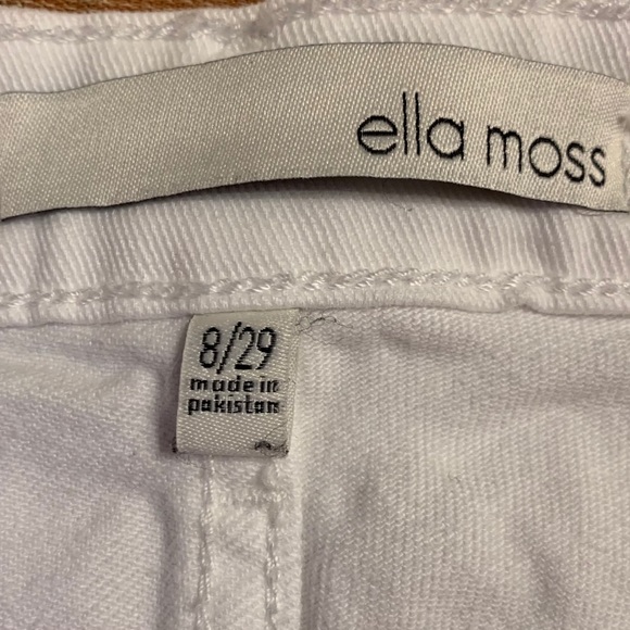 Ella Moss white high waist straight raw hem jeans - Picture 2 of 10